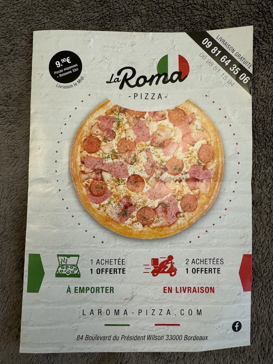 La Roma pizza de bordeaux